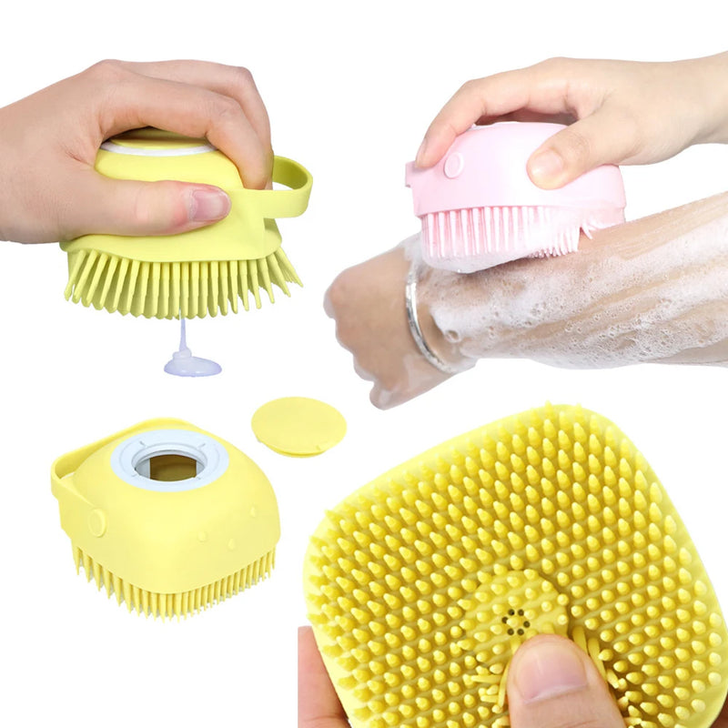 Pet Bath Brush 2-in-1 SPA Massage Soft Silicone