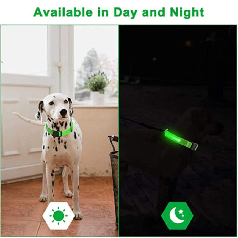 LED Pet Collar Adjustable Flashing Rechargea